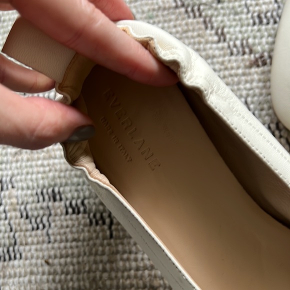 Everlane Day Heels, leather, white, size 10 - Picture 8 of 12